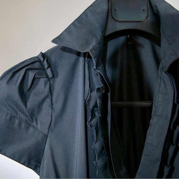 BCBG MAXAZRIA Short Sleeve Shirt Top - Size S - Picture 3 of 7